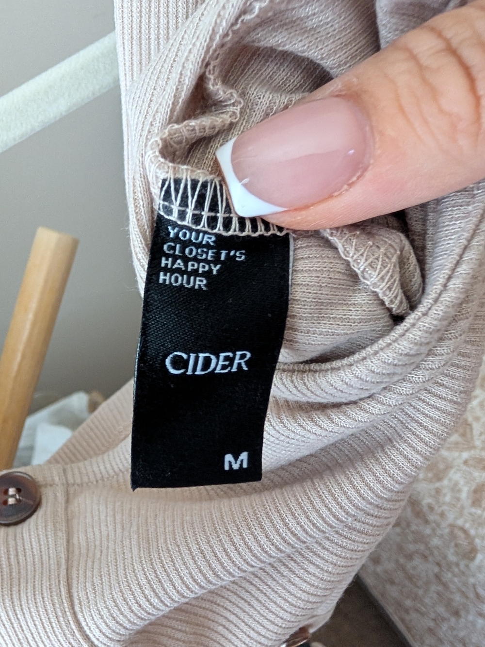 Cider Beige Button-Front Maxi Skirt & Cropped Tank Set - Picture 4 of 4